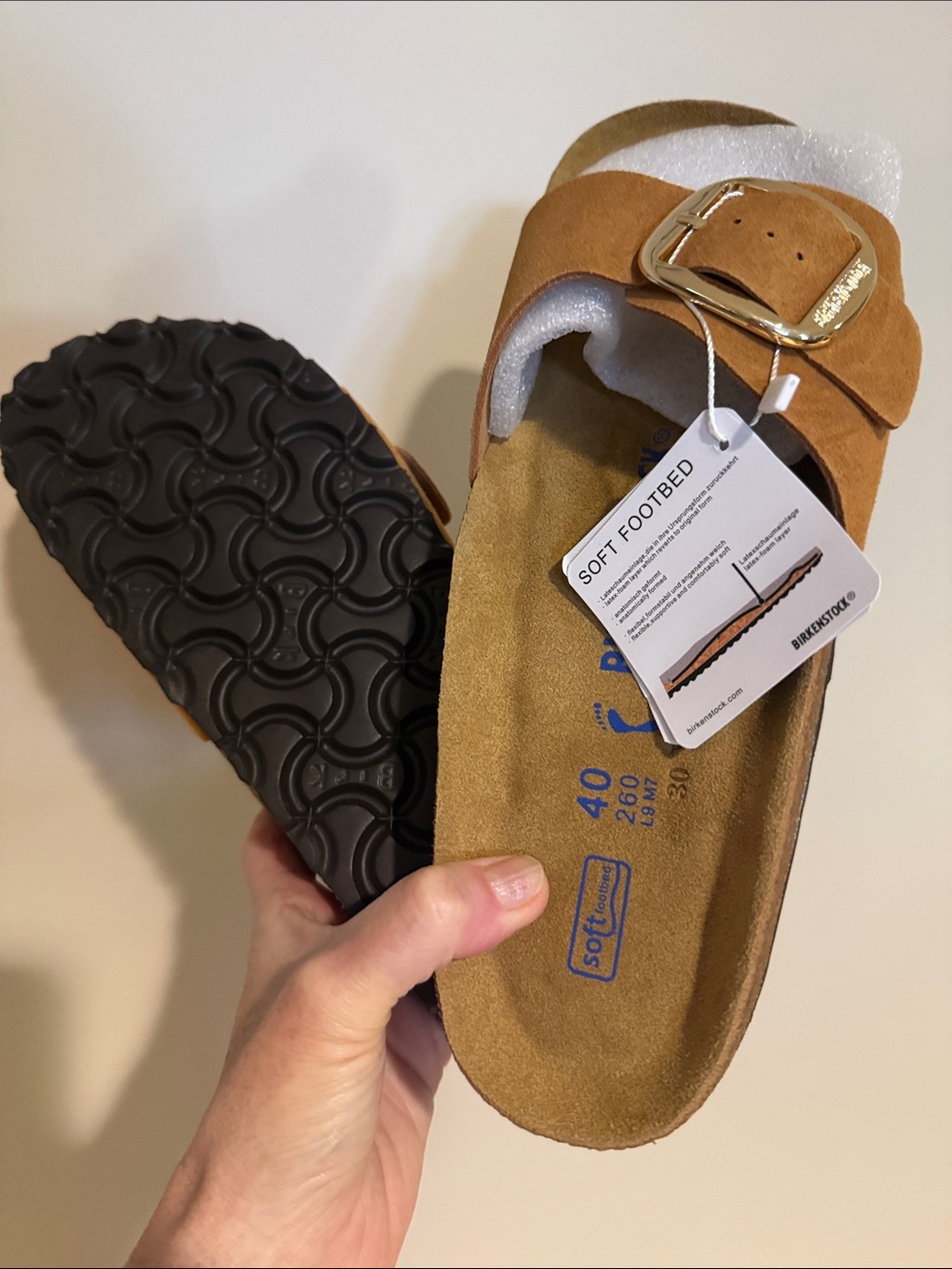 Tan buckle sandals. New Women’s sz40 9